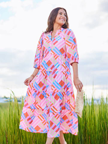 Cameron Dress - Swept Away Pink