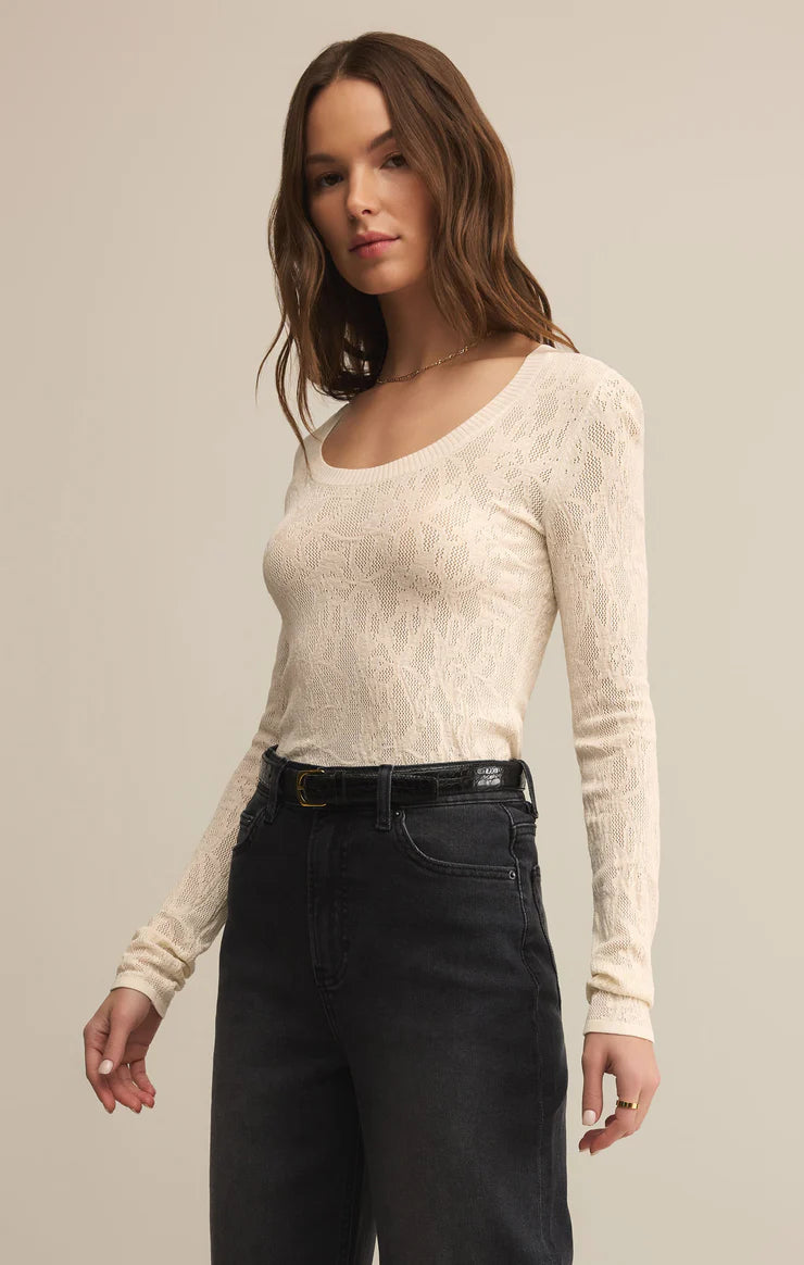 Tibi Scoop Mesh Sweater