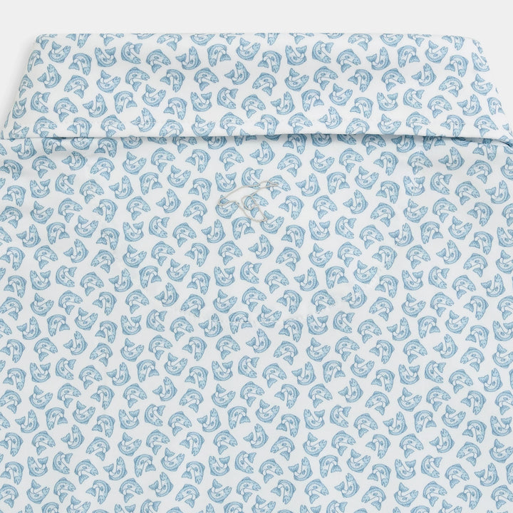Genteal Spring ‘25 Printed Performance Polo - Trout