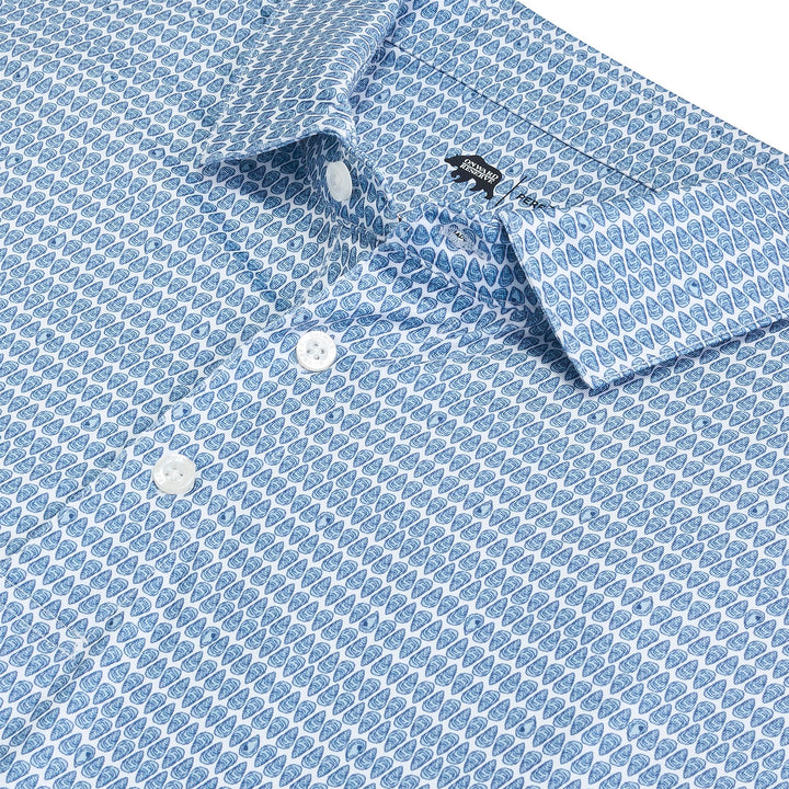 Onward Reserve On the Half Shell Printed Performance Polo - Ensign Blue