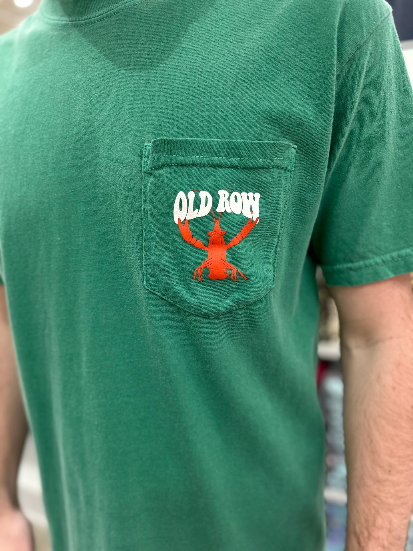 Old Row The Crawdaddy Pocket S/S T-Shirt - Grass