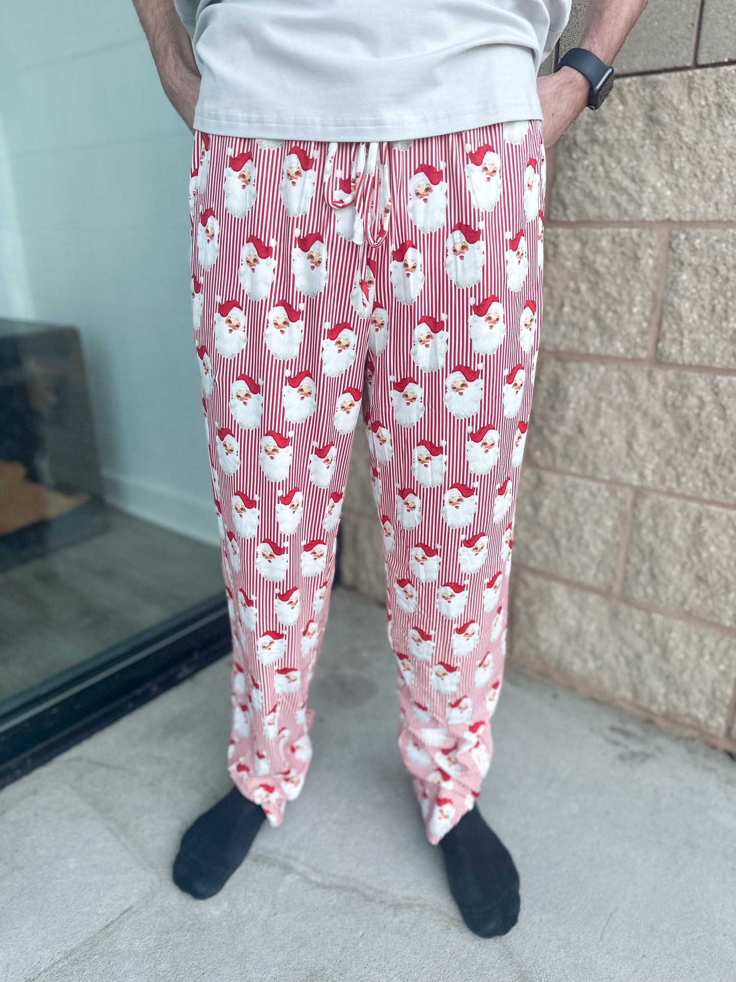 MS Mens PJ Pant - Santa Baby Red
