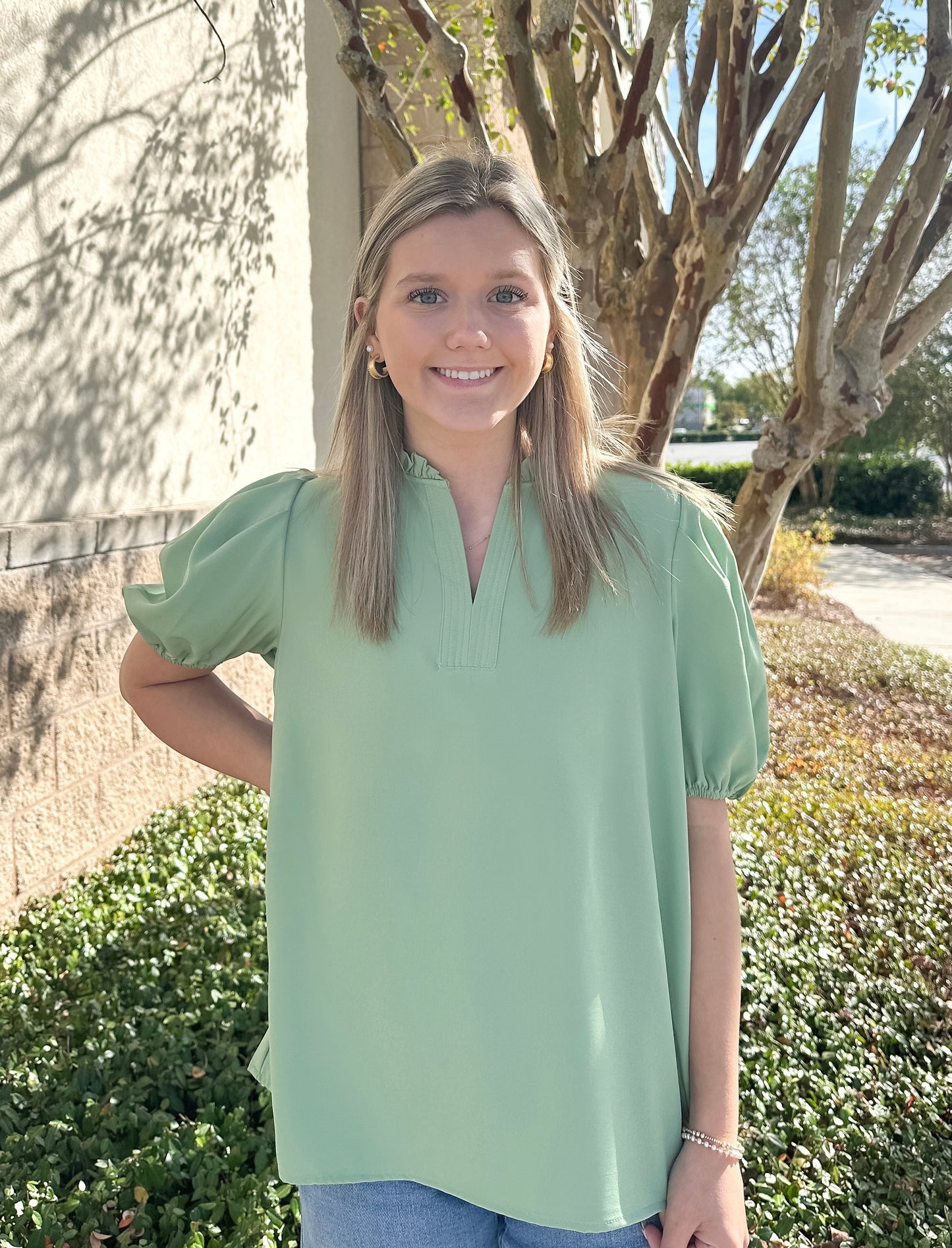 Lainey Top - Basil