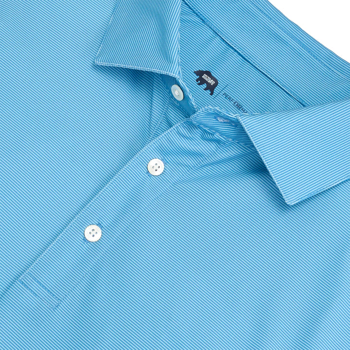 Onward Reserve Hairline Stripe Performance Polo - Riviera