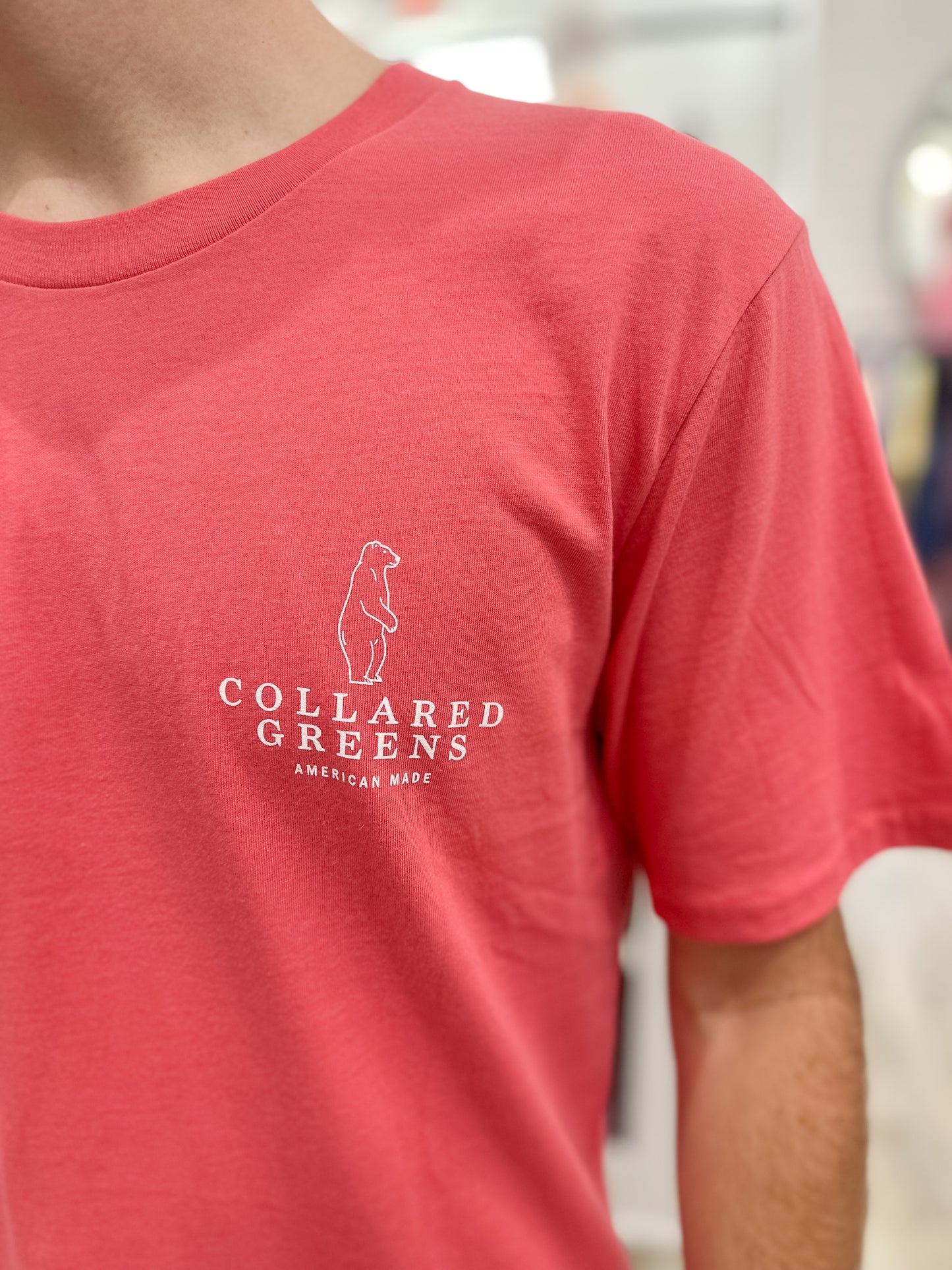 Collared Greens Jeep Dog S/S T-Shirt - Coral