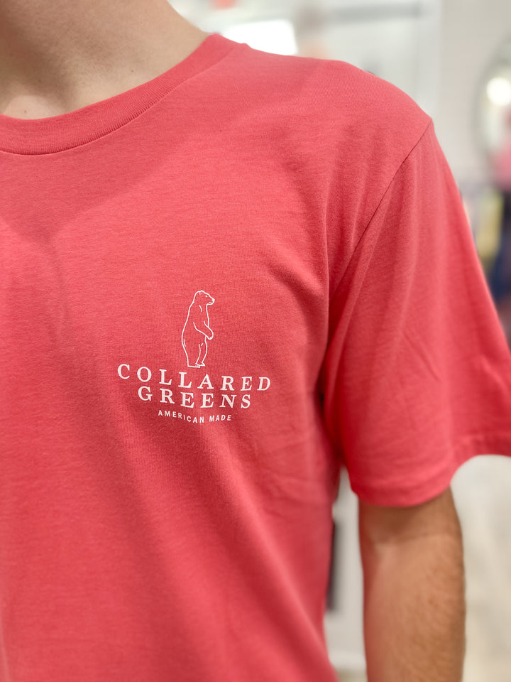 Collared Greens Jeep Dog S/S T-Shirt - Coral