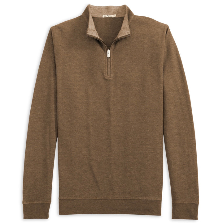 Genteal F25 Cotton/Modal Quarter-Zip - Cigar
