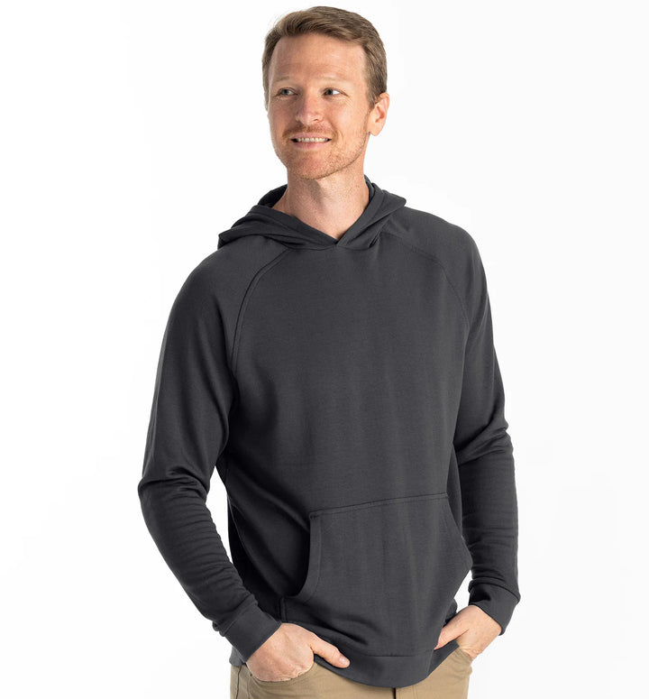 FreeFly Men’s Bamboo Lightweight Fleece Hoodie - Black Sand
