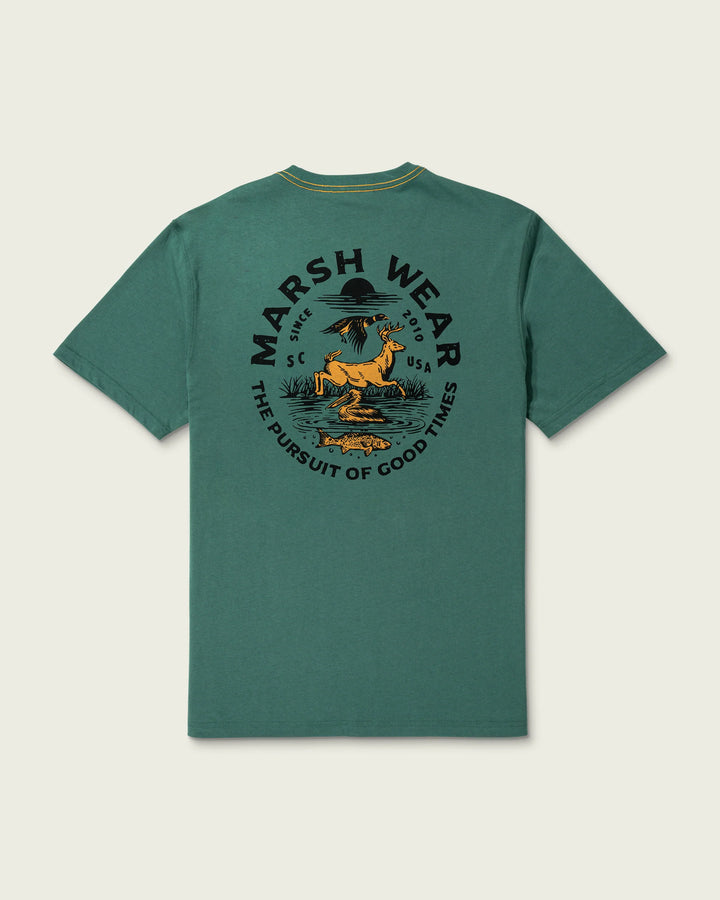 Marsh Wear Men’s Natural Resources S/S Pocket T-Shirt - Mallard Green