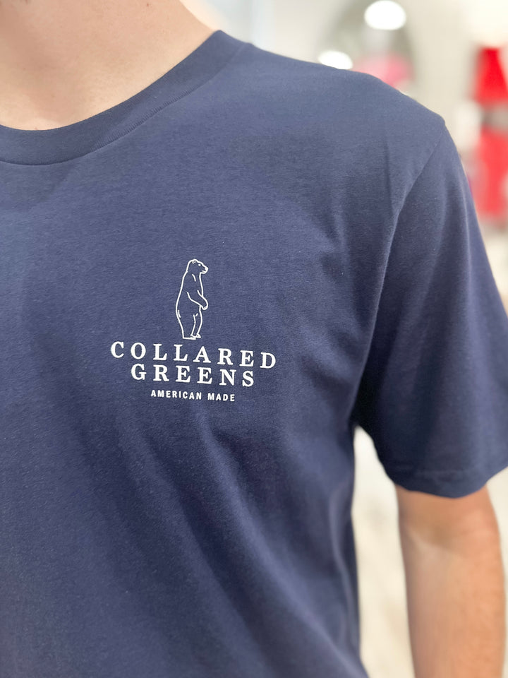 Collared Greens Bald Eagle S/S T-Shirt - Navy