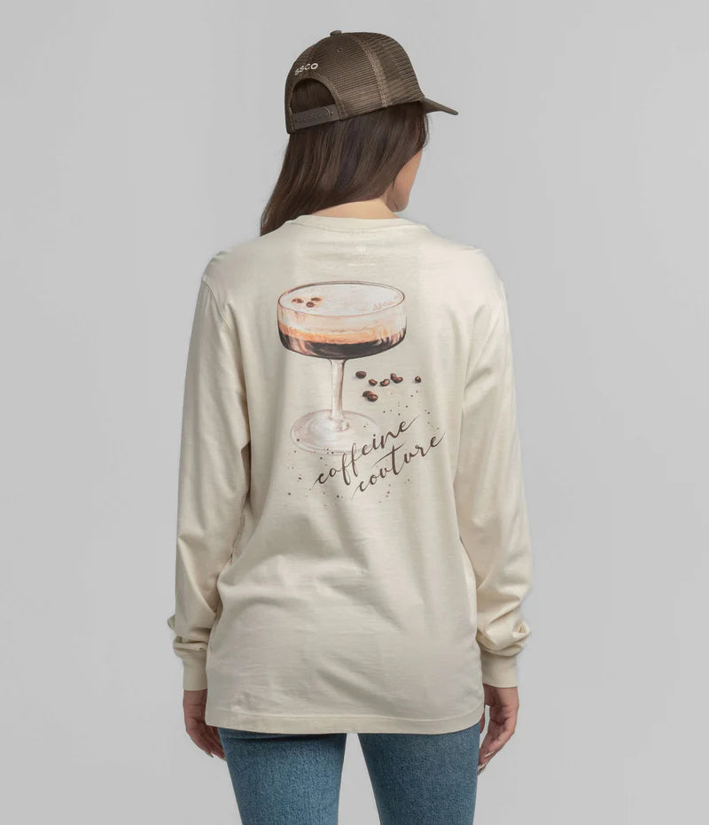 SSCO Women’s Caffeine Couture L/S Pocket T-Shirt - Moonlight