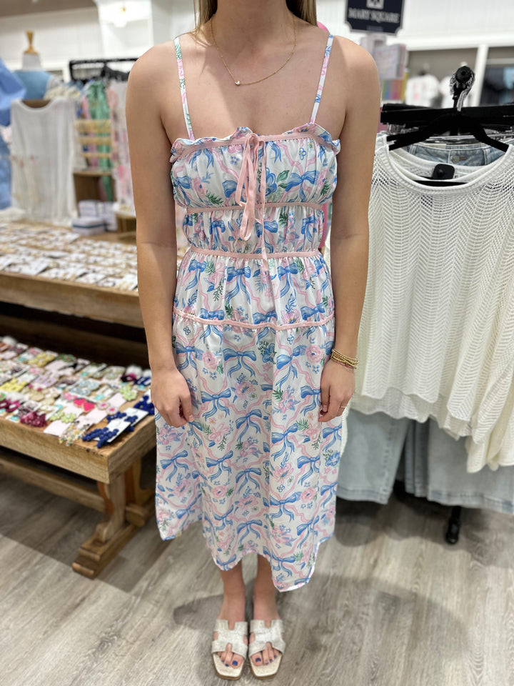 Edith Bow Midi Dress