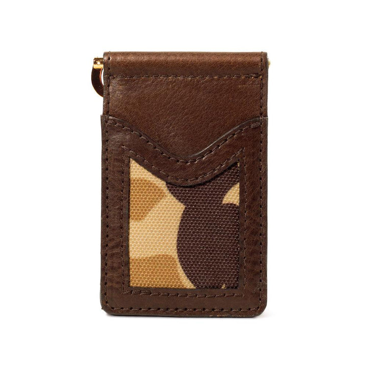 Mission Mercantile Campaign Leather Small Wallet - Smoke Vintage Camo