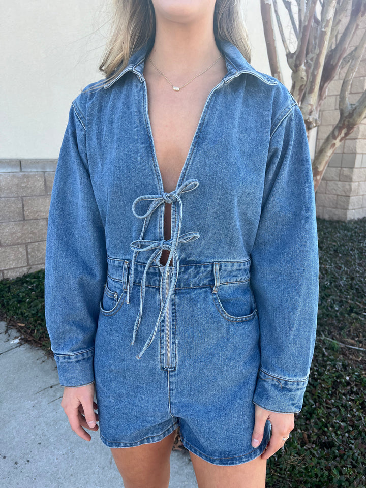Stampede Denim Romper