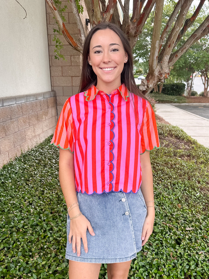 Calvin Scallop Top