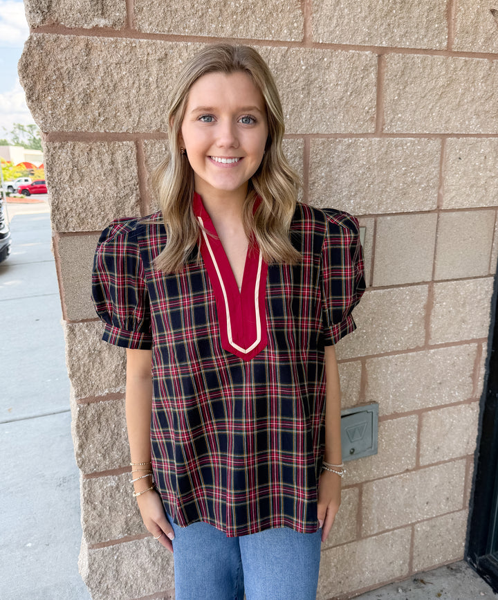 Starling Plaid Top