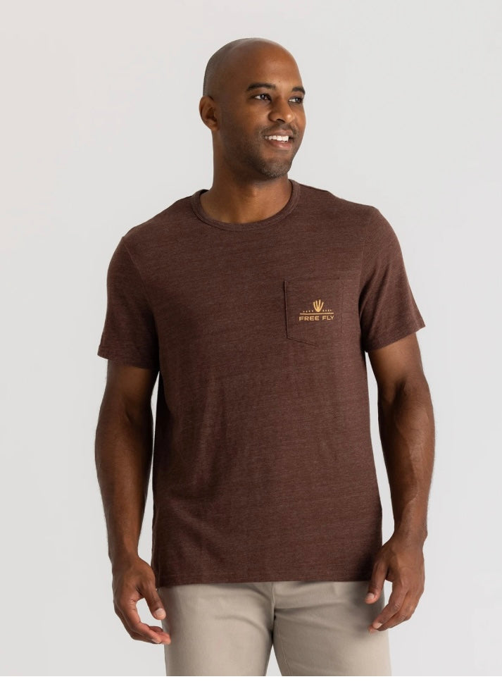 Free Fly Men’s Dueling Reds Pocket Tee - Heather Chestnut