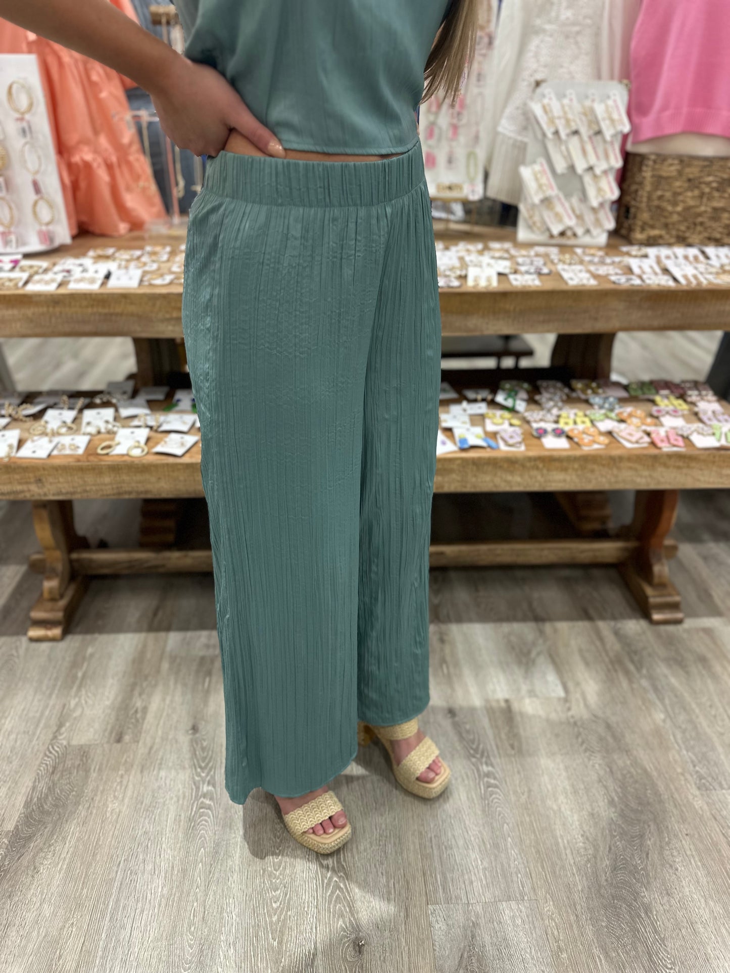 Sunset Satin Crinkle Pant