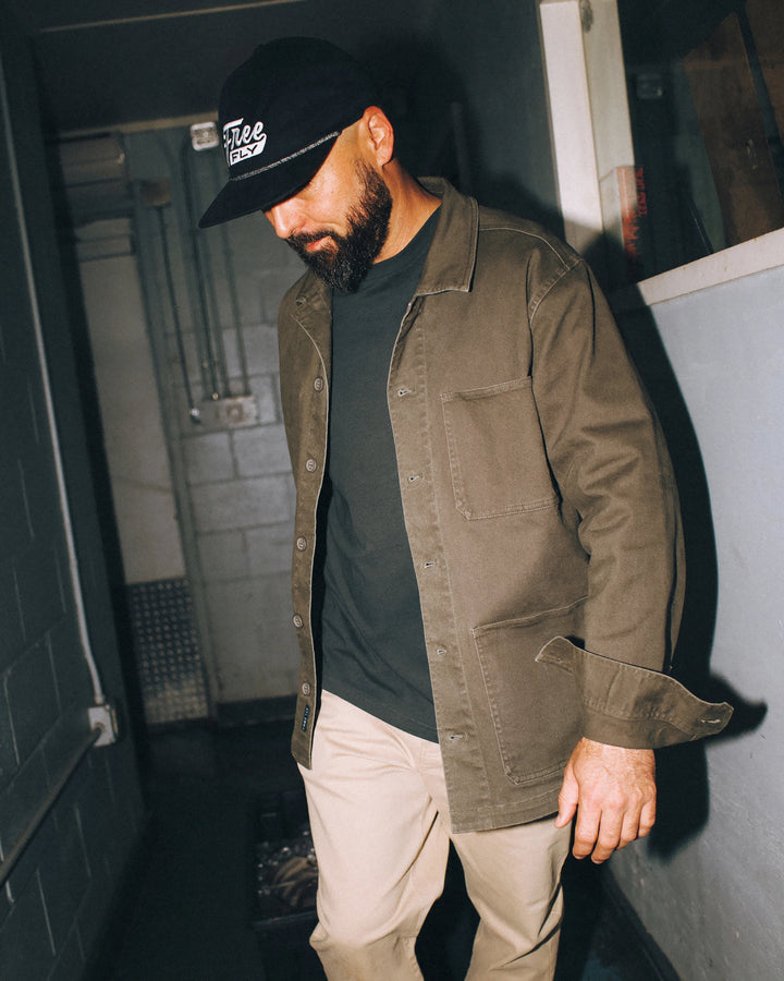 FreeFly Men’s Folly Twill Chore Coat - Dark Forest