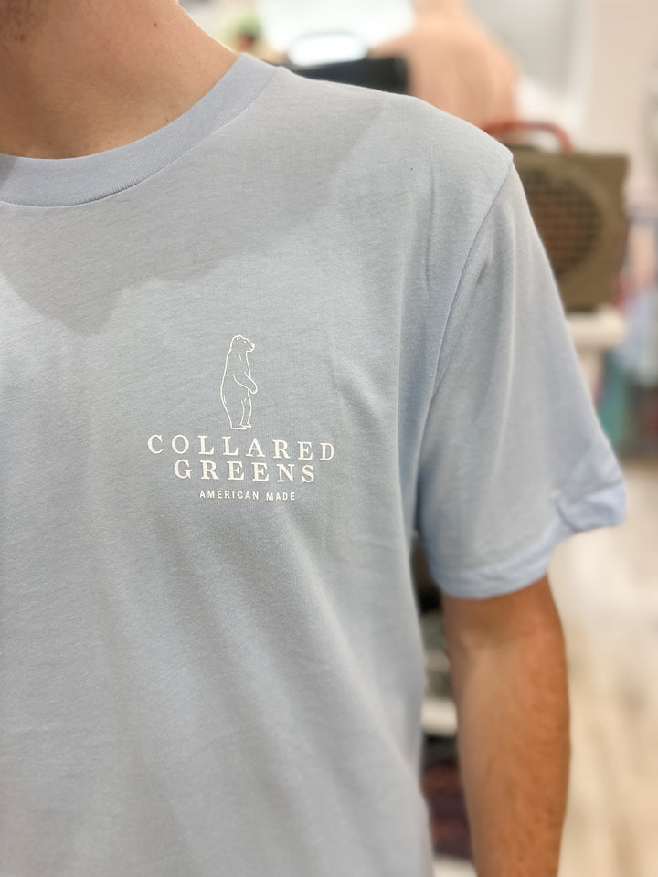Collared Greens Oysters & Hot Sauce S/S T-Shirt - Carolina Blue