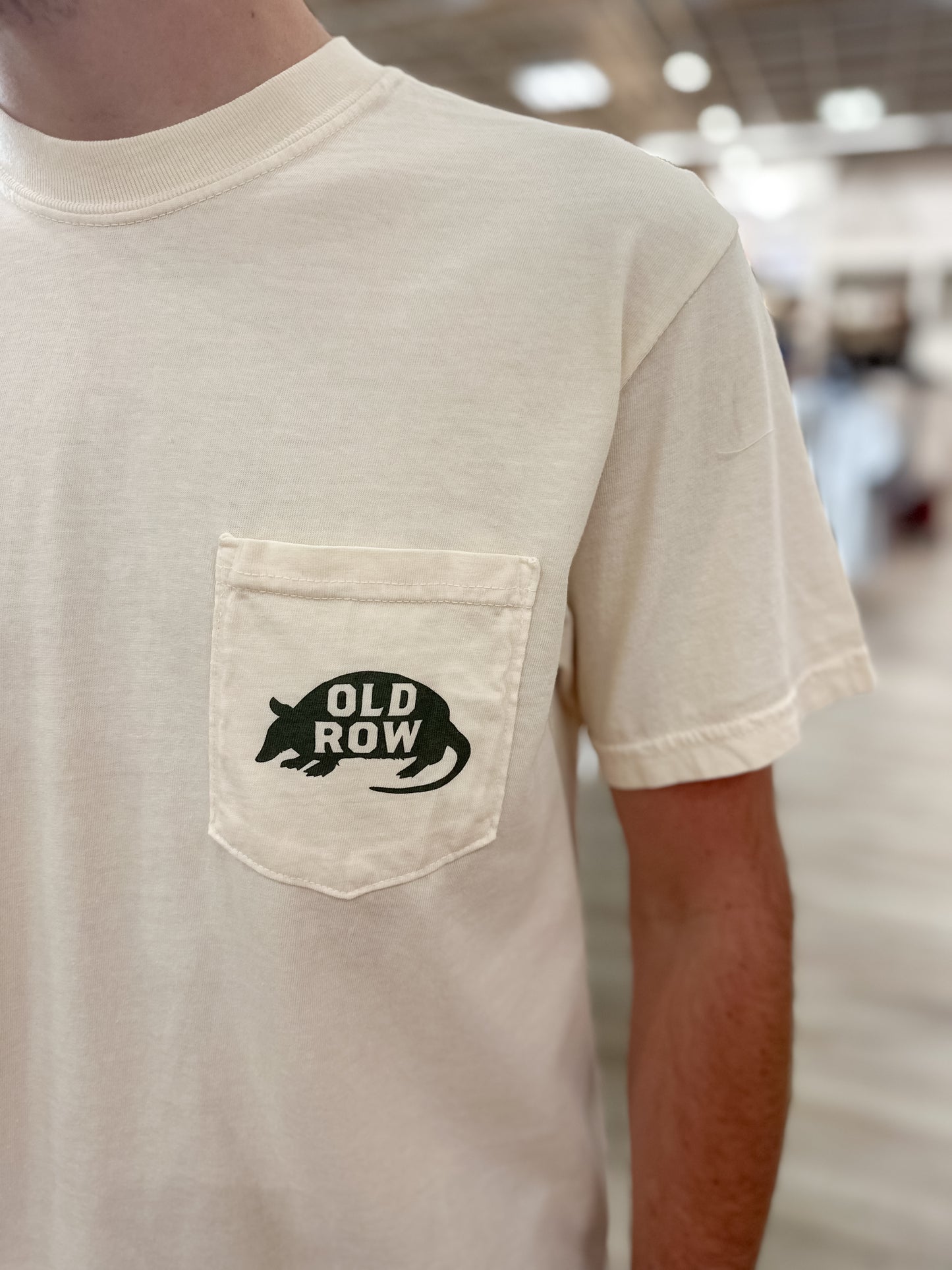 Old Row The Armadillo Guitar S/S Pocket T-Shirt - Ivory