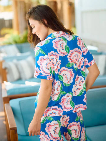 Charlotte PJ Pant Set - Petal Tango Blue