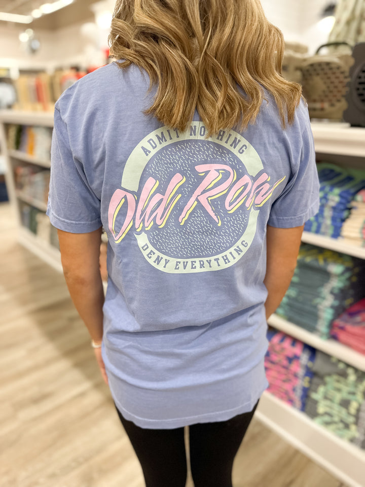 Old Row Circle Logo S/S Pocket T-Shirt - Washed Denim