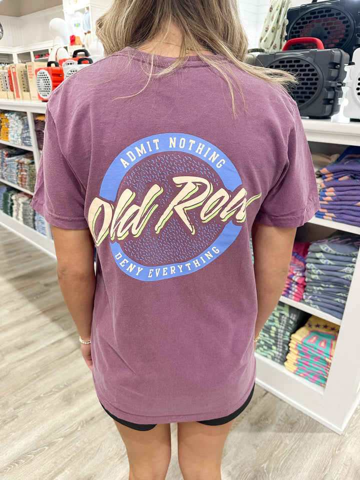 Old Row Circle Logo S/S Pocket T-Shirt - Berry