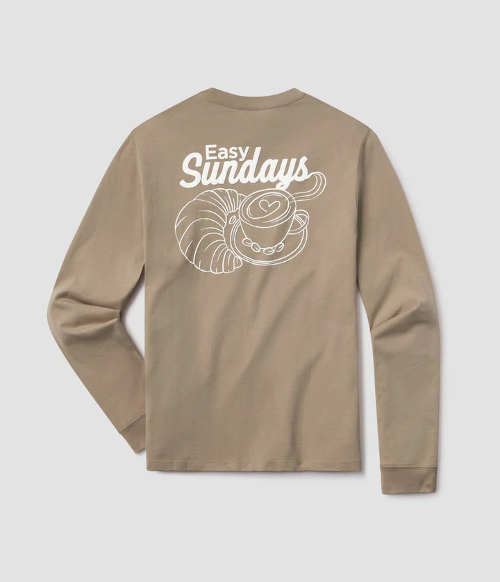 SSCO Women’s On My Mind Puff Print L/S Pocket T-Shirt - Chestnut