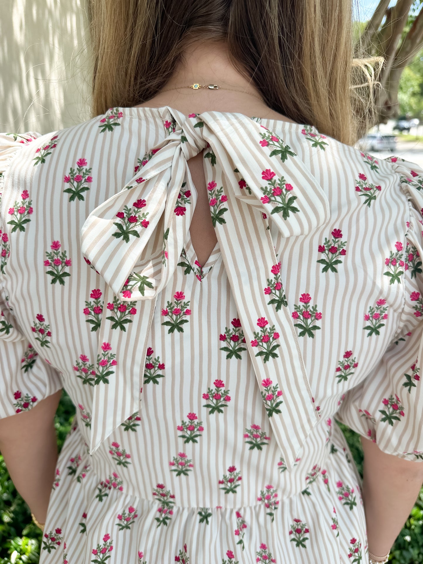 Nina Top - Cottage Stripes Tan