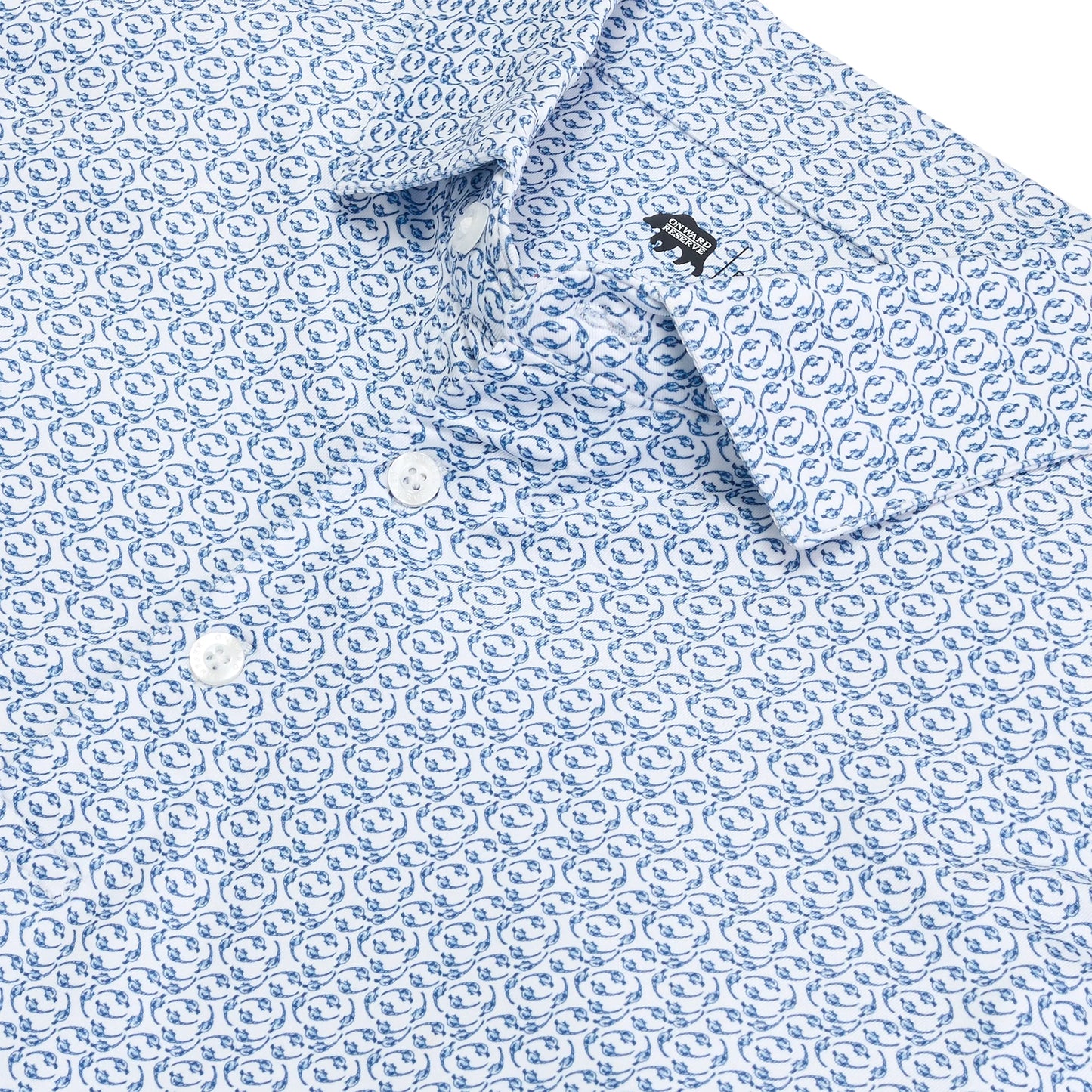 Onward Reserve Bevy Printed Performance Polo - Blue Horizon