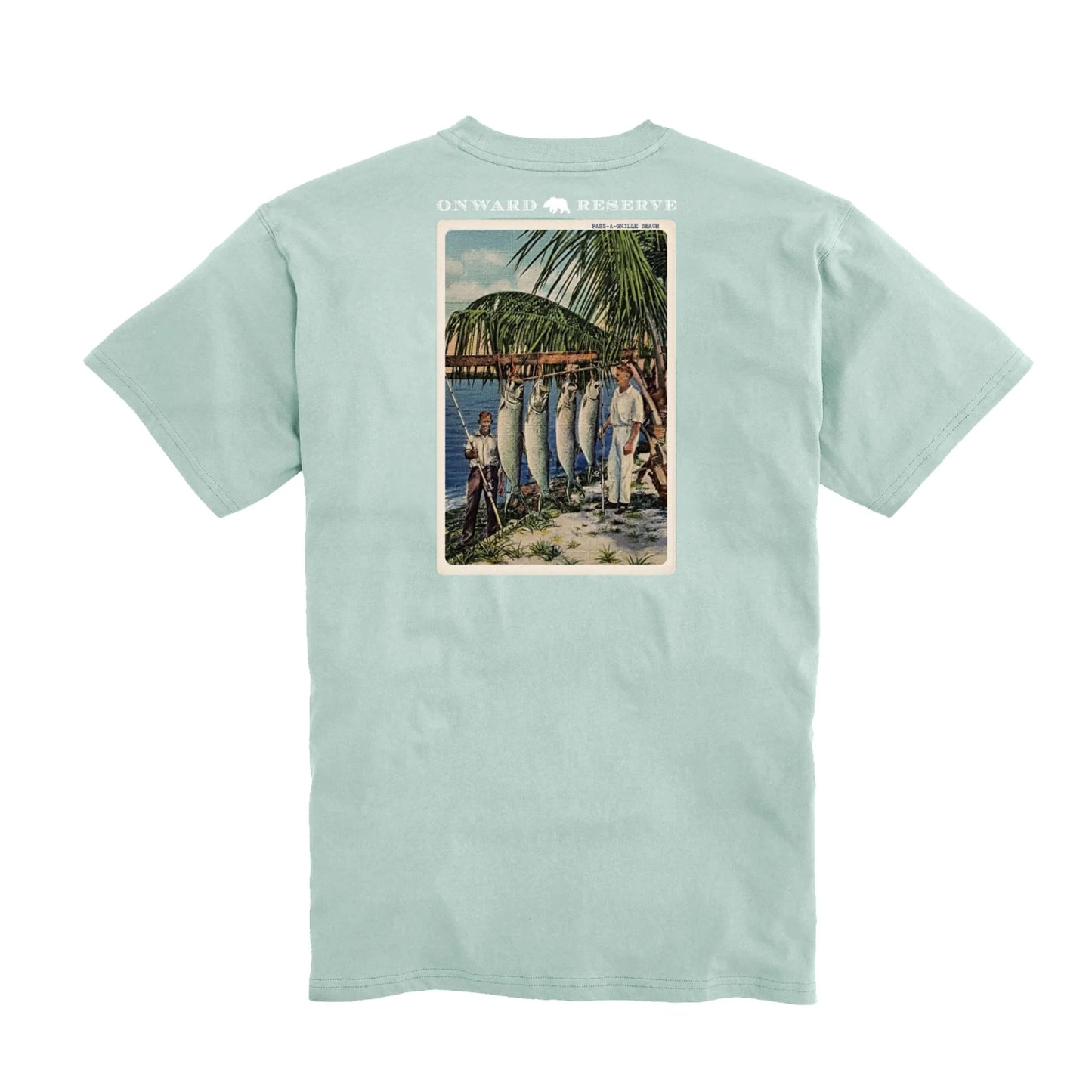 Onward Reserve On The Dock Postcard S/S Pocket T-Shirt - Surf