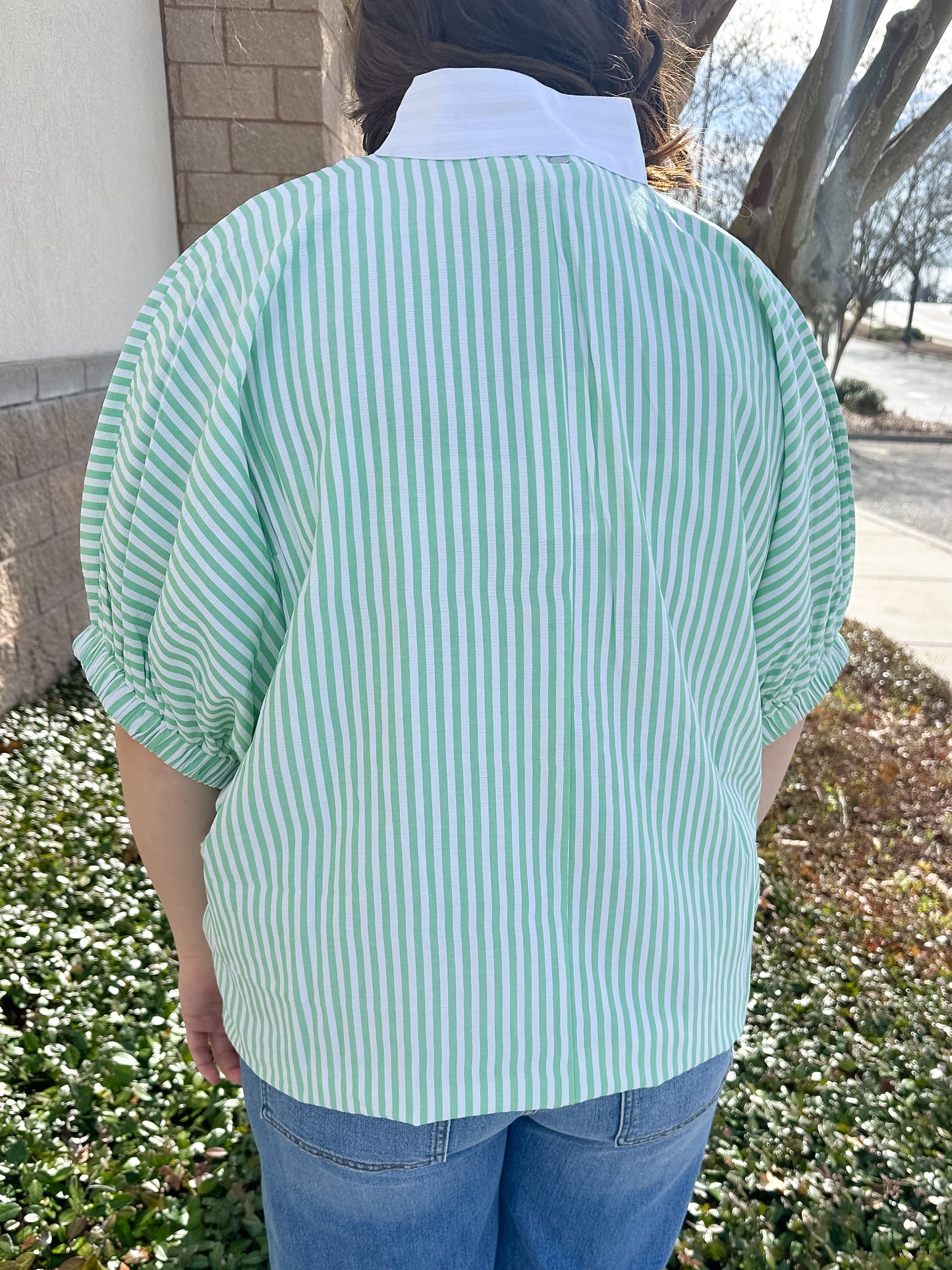 Lottie Stripe Top - Green