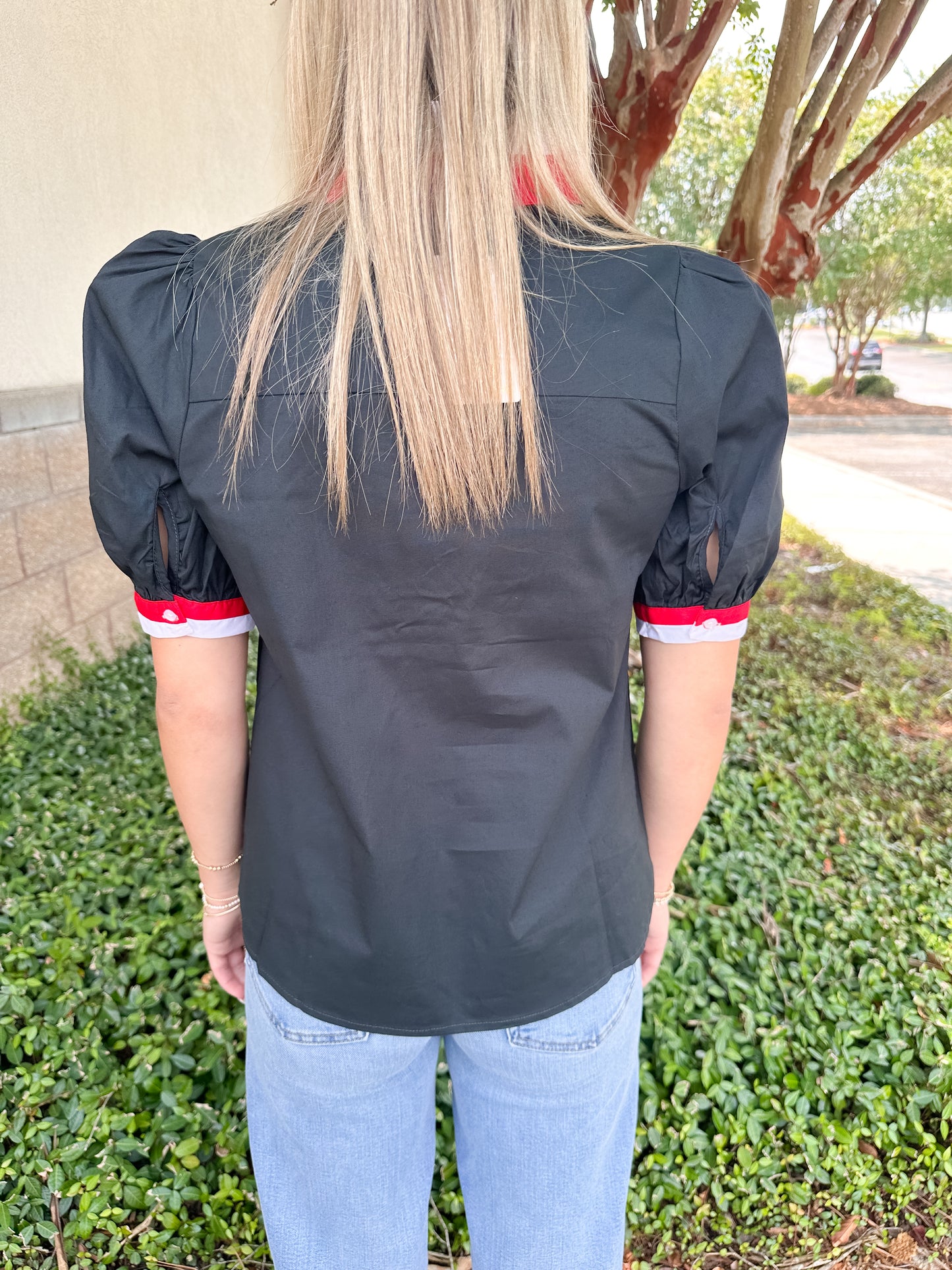 Tricia Top - Red & Black