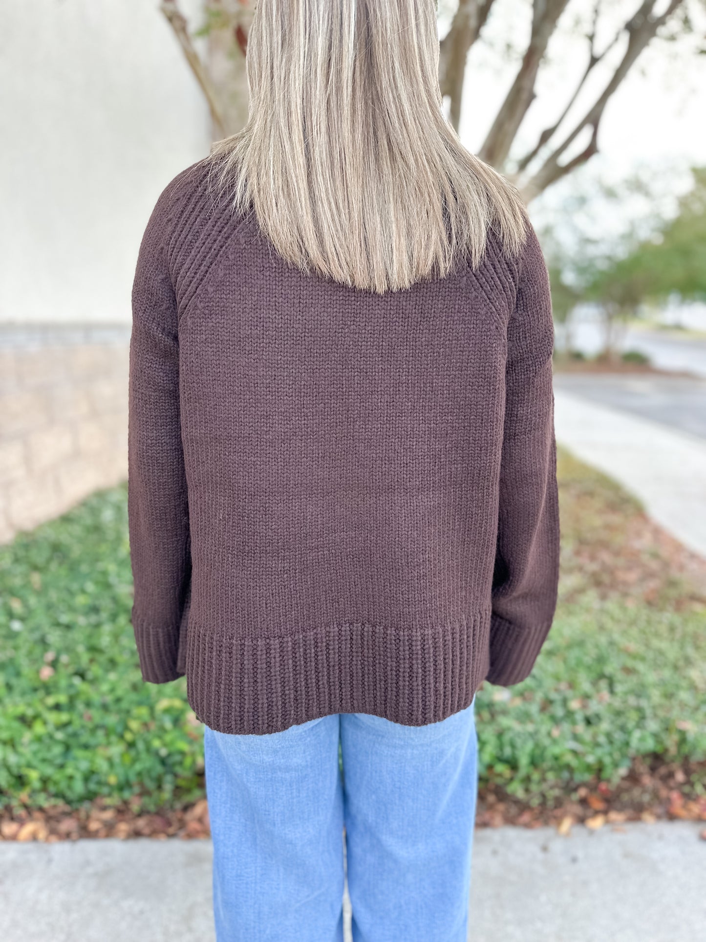 Emerge Funnel Neck Sweater - Chocolate