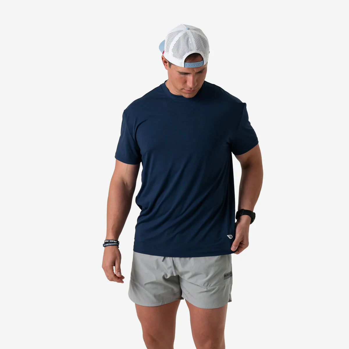 Burlebo Mens S26 Go To Tee - Heather Navy