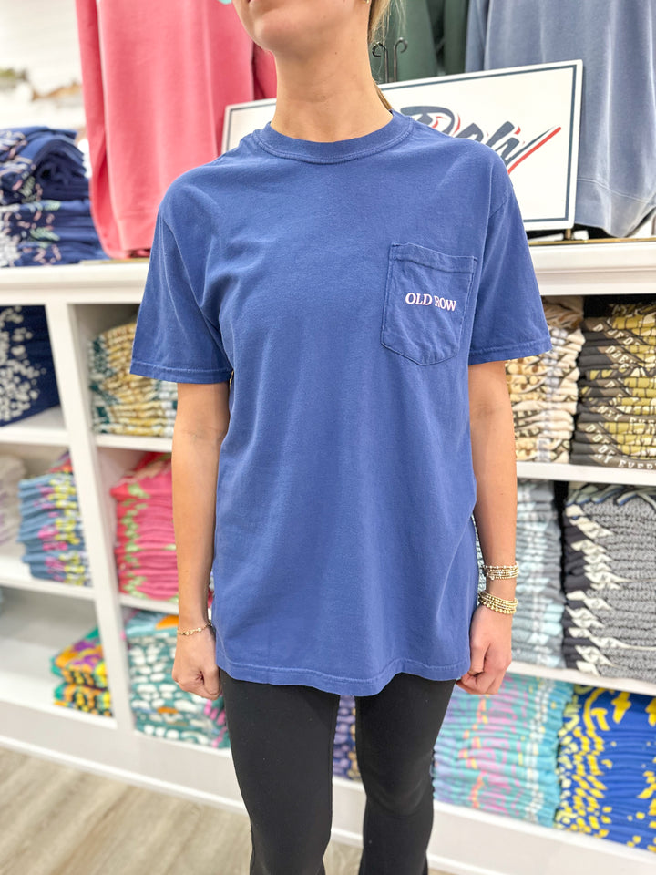Old Row Group Therapy Pocket S/S T-Shirt - China Blue