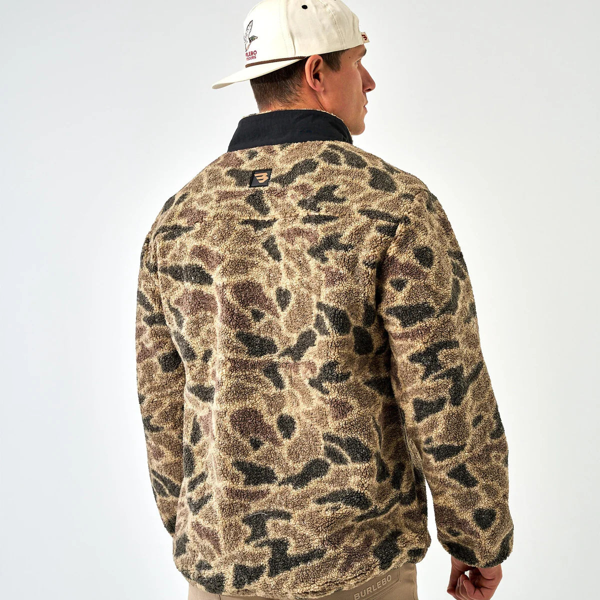 Burlebo Mountain Fleece Sherpa Quarter Zip - Rocky Mountain Camo