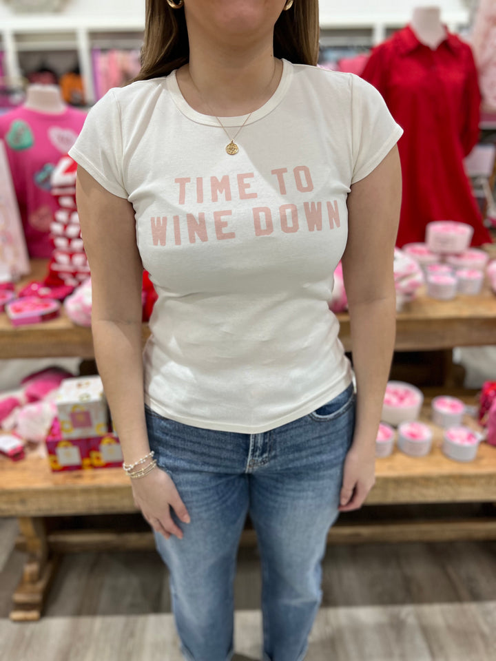Wine Down Cheeky Tee