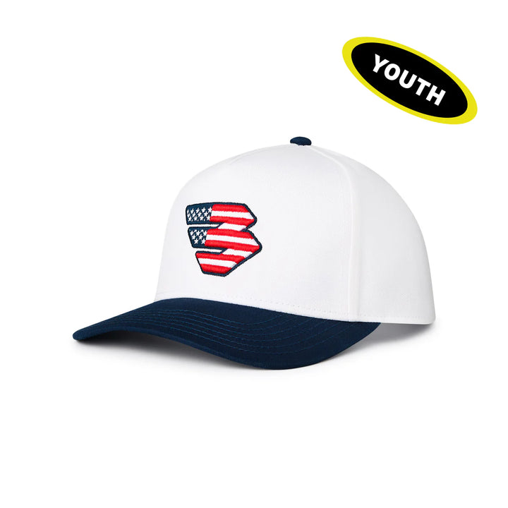 Burlebo Youth Patriotic Flying B Hat - Navy