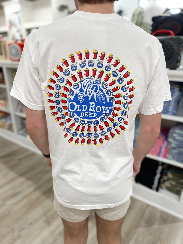 Old Row The Buzz Circle S/S Pocket T-Shirt - White