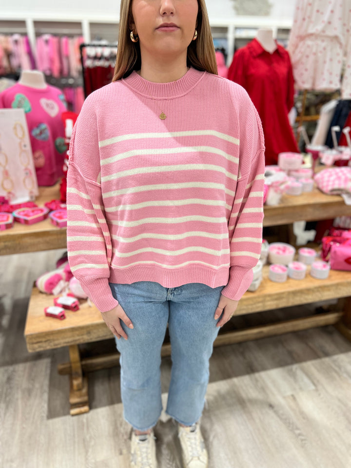 Yes or No Sweater - Pink