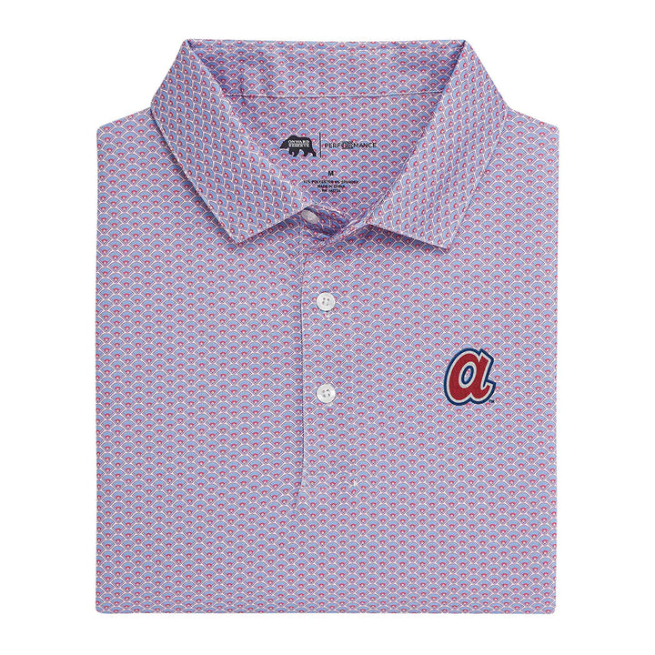 Onward Reserve Atlanta Braves Cooperstown Home Team Printed Polo - Sky
