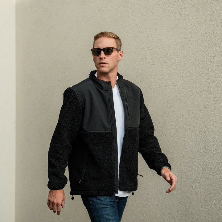 Burlebo Sherpa Full-Zip Jacket - Black