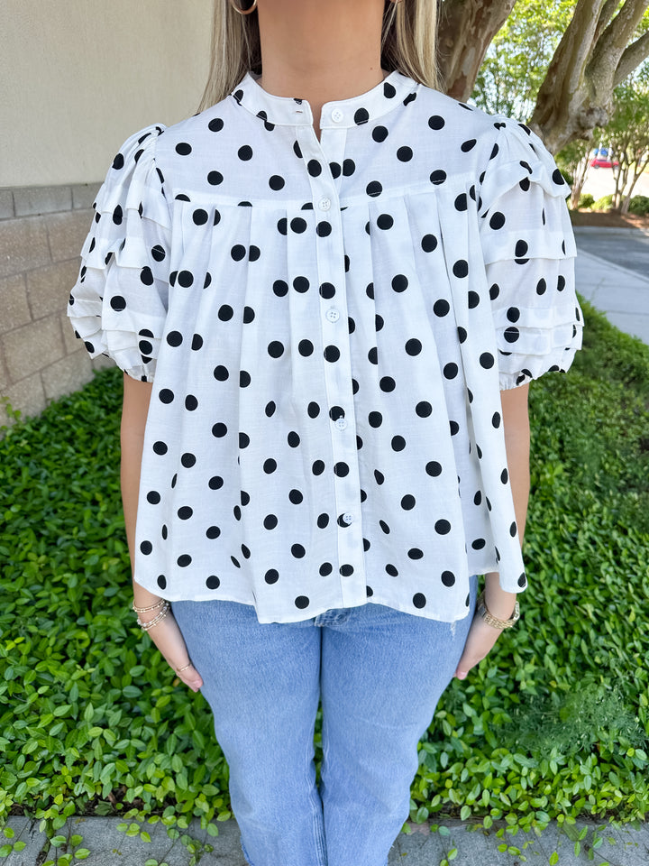 Brynn Polka Dot Top