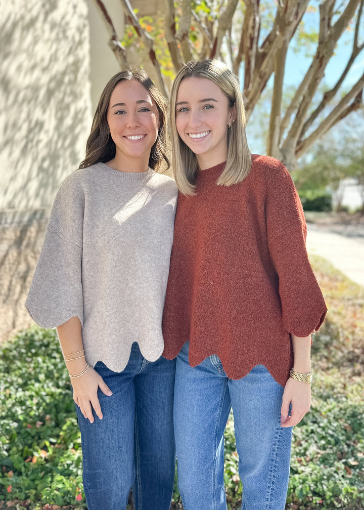 Mason Scalloped Sweater