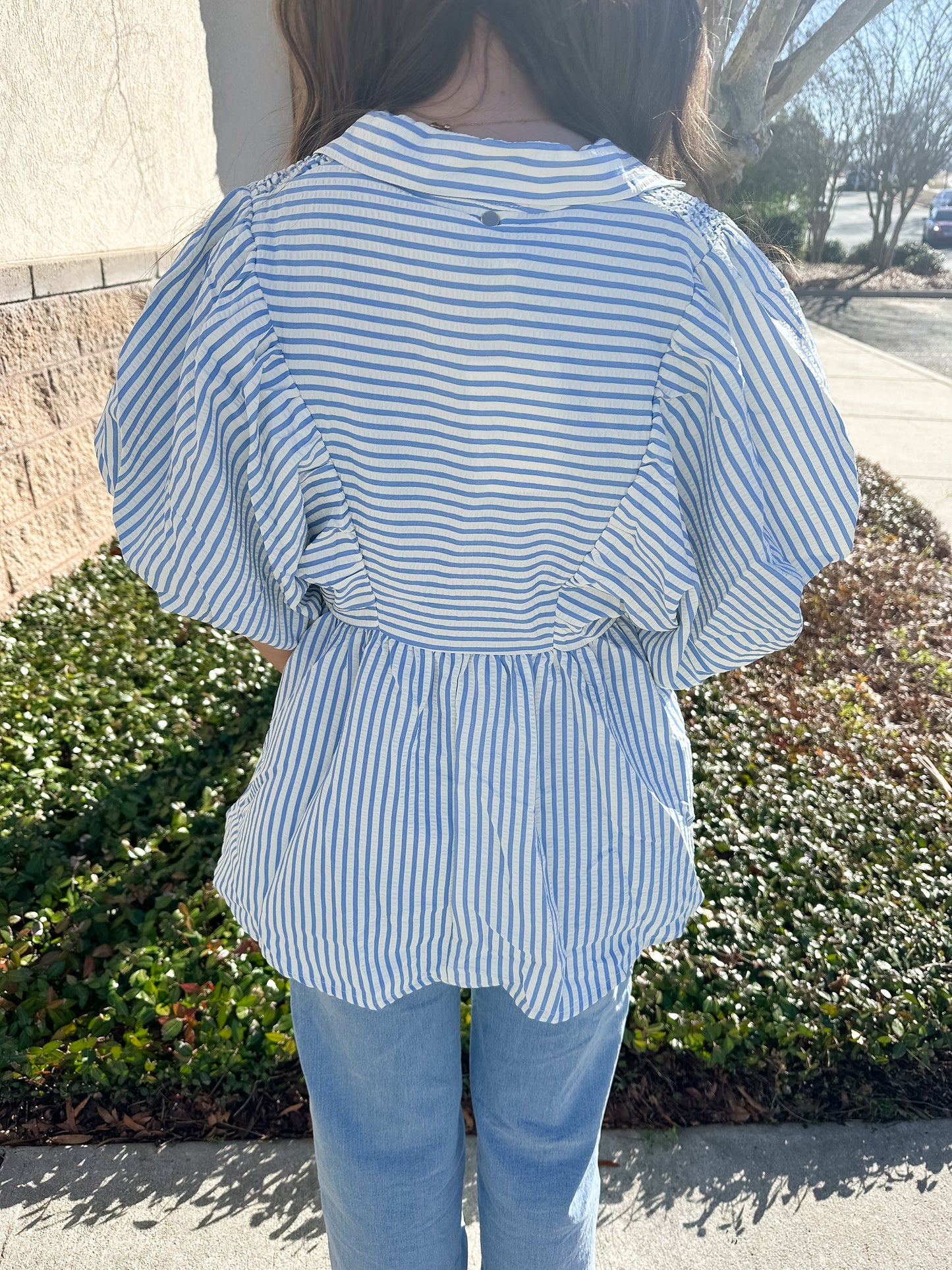 Lynn Striped Top - Blue