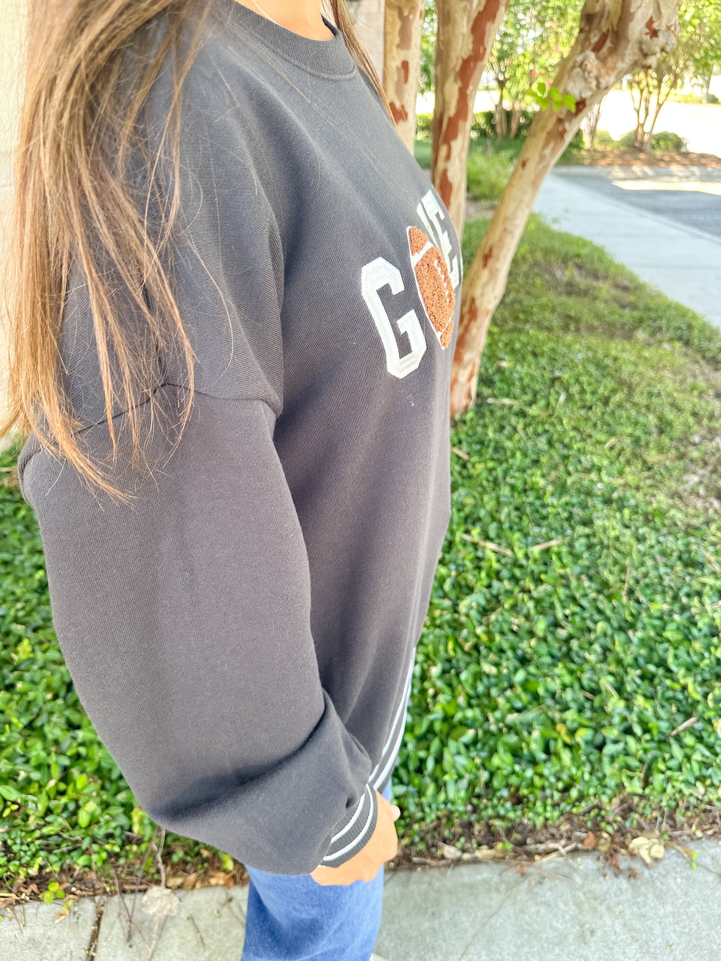 Oversize Go Team Sweatshirt - Black Sand