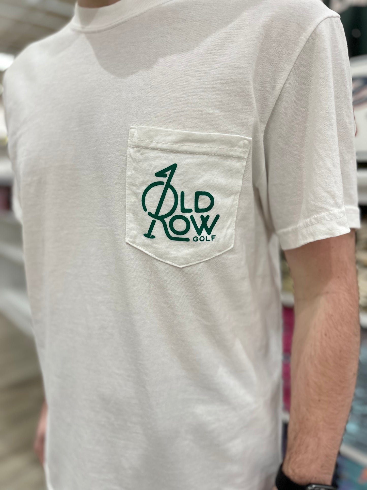 Old Row Glizzies on the Green Pocket S/S T-Shirt - White