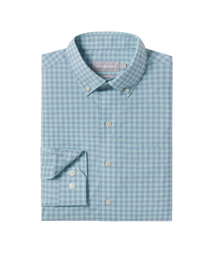 SSCO Men’s Graymont Gingham L/S Button Down - Tide Pool
